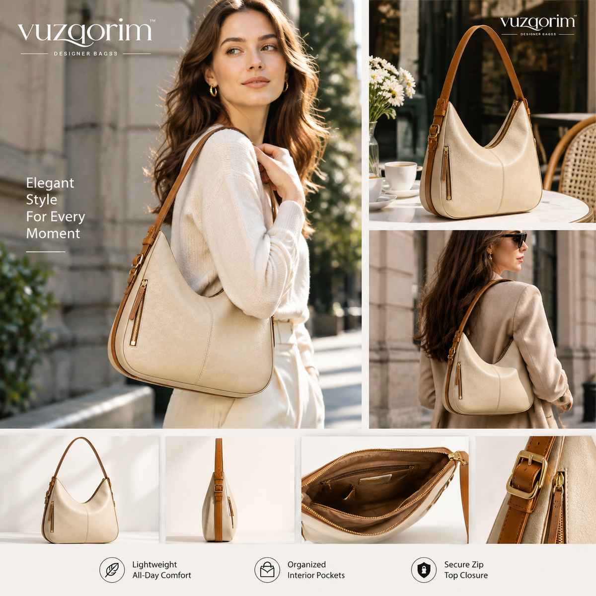 𝒗𝒖𝒛𝒒𝒐𝒓𝒊𝒎™ Crescent Work Tote — view 2