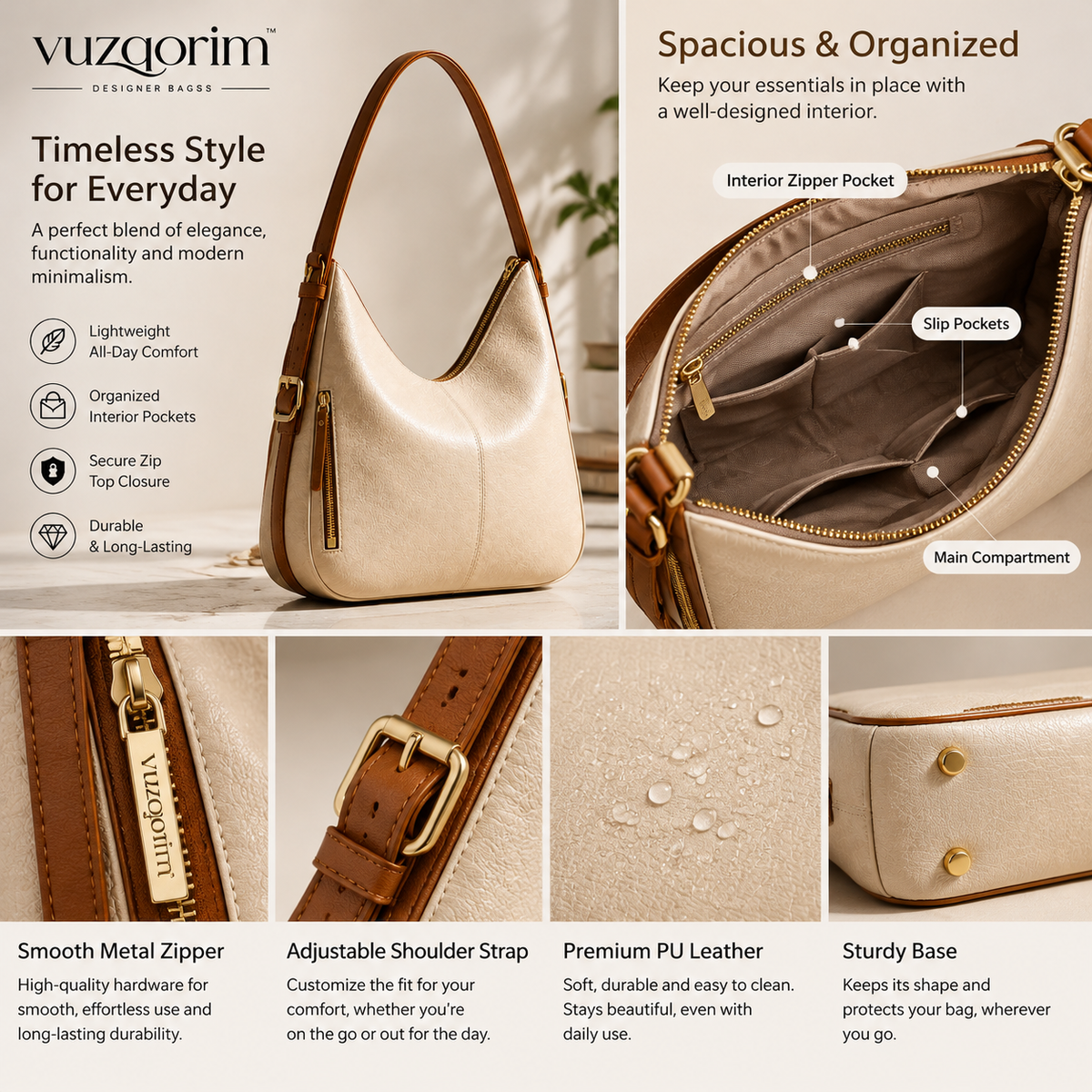 𝒗𝒖𝒛𝒒𝒐𝒓𝒊𝒎™ Crescent Work Tote — view 4