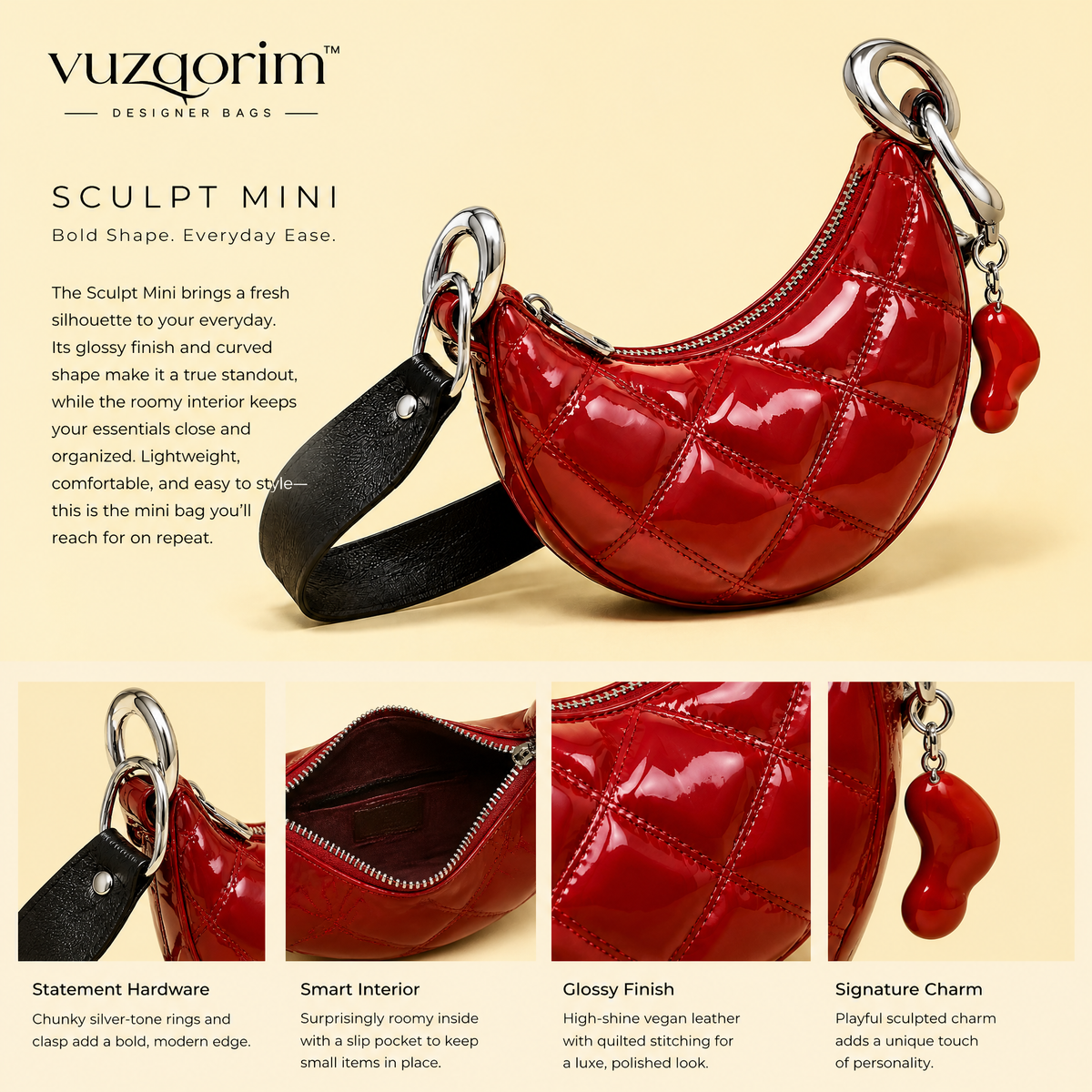 𝒗𝒖𝒛𝒒𝒐𝒓𝒊𝒎™ Sculpt Mini Bag — view 1
