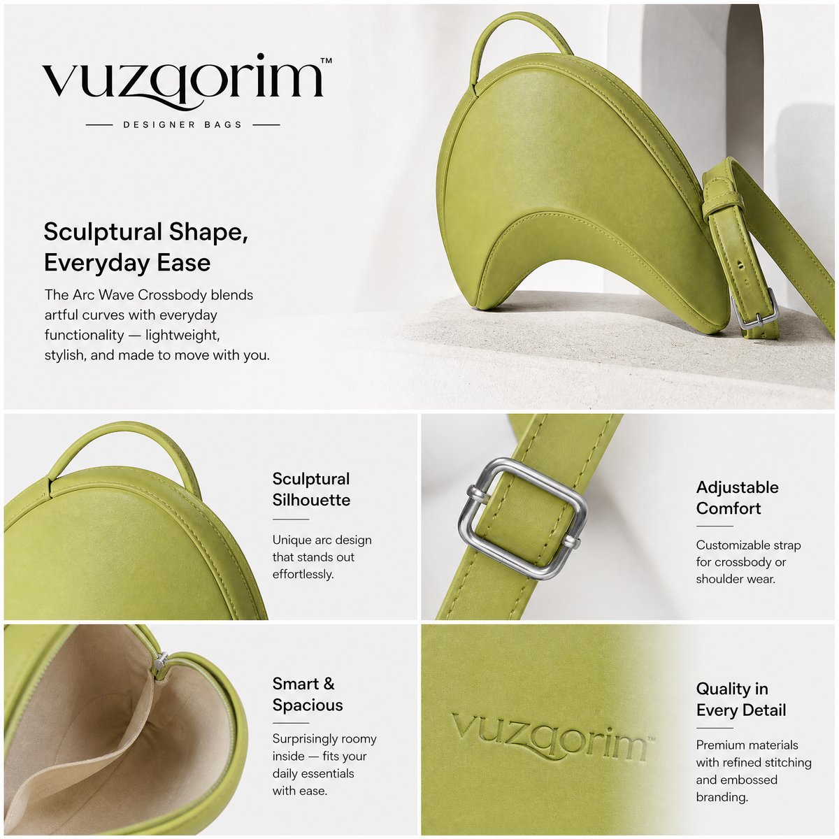 𝒗𝒖𝒛𝒒𝒐𝒓𝒊𝒎™ Arc Wave Crossbody — view 3