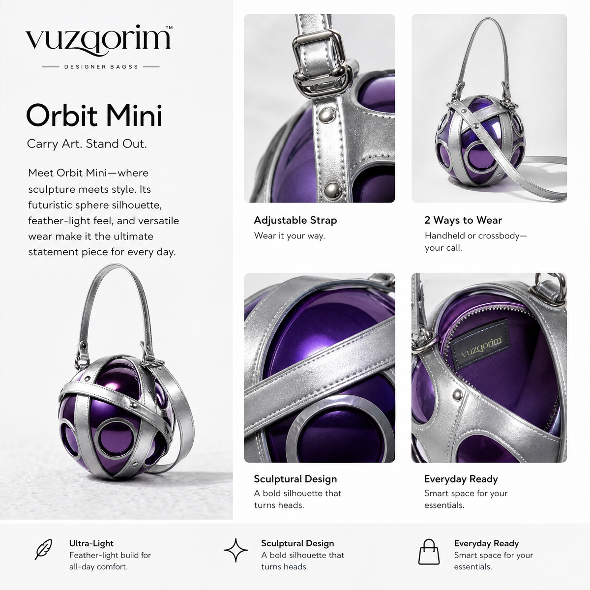𝒗𝒖𝒛𝒒𝒐𝒓𝒊𝒎™ Orbit Mini Bag — view 4
