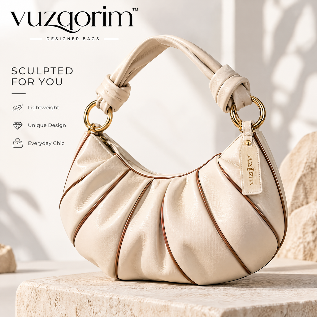𝒗𝒖𝒛𝒒𝒐𝒓𝒊𝒎™ Pleated Crescent Bag — view 4