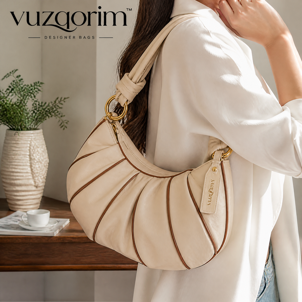 𝒗𝒖𝒛𝒒𝒐𝒓𝒊𝒎™ Pleated Crescent Bag — view 5